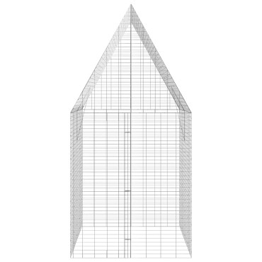 vidaXL Κλουβί Κουνελιού Ασημί 200 x 100 x 210 εκ.