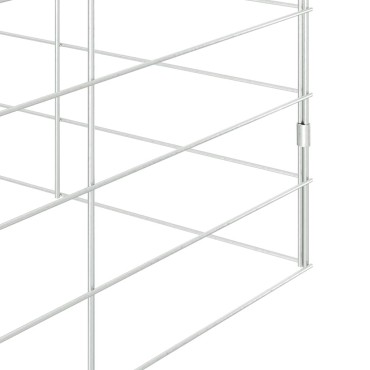vidaXL Κλουβί Κουνελιού Ασημί 200 x 100 x 210 εκ.