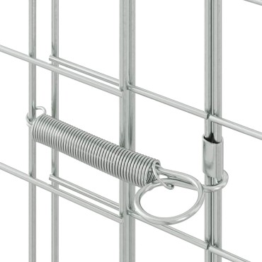 vidaXL Κλουβί Κουνελιού Ασημί 300 x 100 x 210 εκ.