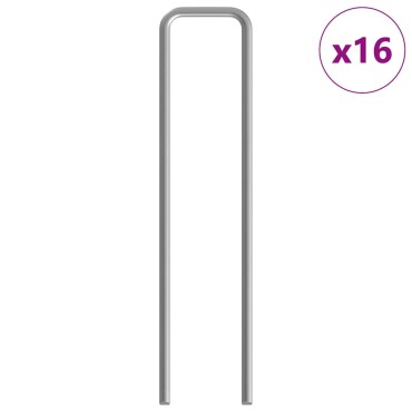 vidaXL Κλουβί Κουνελιού Ασημί 400 x 100 x 210 εκ.