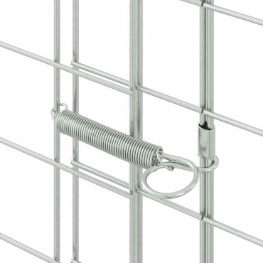 vidaXL Κλουβί Κουνελιού Ασημί 400 x 100 x 210 εκ.