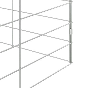 vidaXL Κλουβί Κουνελιού Ασημί 400 x 100 x 210 εκ.