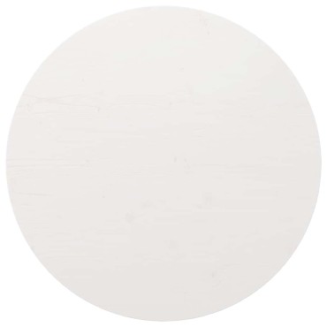 vidaXL Επιφάνεια Τραπεζιού Στρογγυλή Λευκή 80x3cm Μασίφ Ξύλο Πεύκου 1 τεμ.