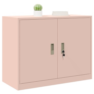vidaXL Ντουλάπι αποθήκευσης Ροζ 90x40x70cm Ατσάλι 1 τεμ.