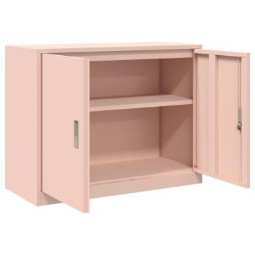 vidaXL Ντουλάπι αποθήκευσης Ροζ 90x40x70cm Ατσάλι 1 τεμ.