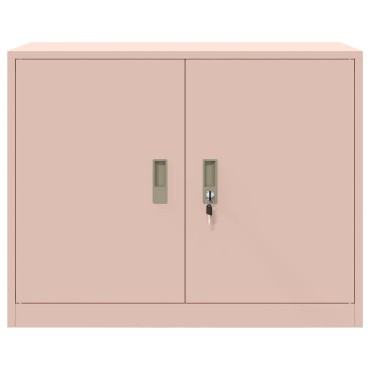 vidaXL Ντουλάπι αποθήκευσης Ροζ 90x40x70cm Ατσάλι 1 τεμ.