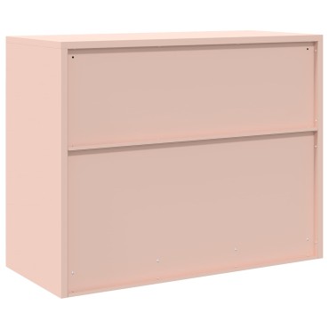 vidaXL Ντουλάπι αποθήκευσης Ροζ 90x40x70cm Ατσάλι 1 τεμ.