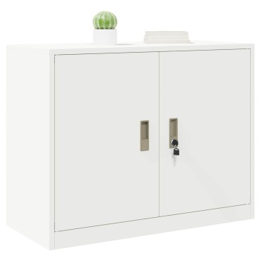vidaXL Ντουλάπι αποθήκευσης Λευκός 90x40x70cm Ατσάλι 1 τεμ.