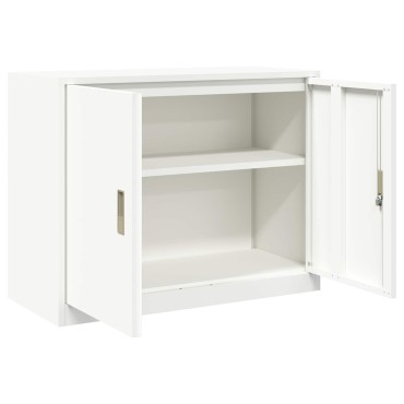 vidaXL Ντουλάπι αποθήκευσης Λευκός 90x40x70cm Ατσάλι 1 τεμ.