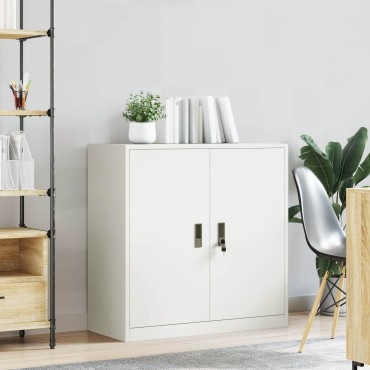 vidaXL Ντουλάπι αποθήκευσης Λευκός 90x40x90cm Ατσάλι 1 τεμ.