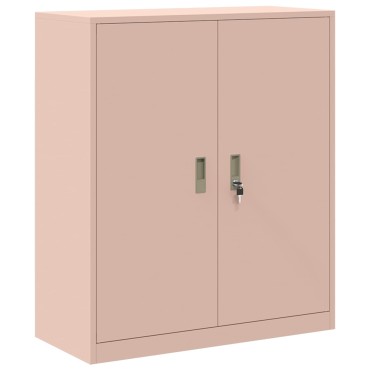 vidaXL Ντουλάπι αποθήκευσης Ροζ 90x40x105cm Ατσάλι 1 τεμ.
