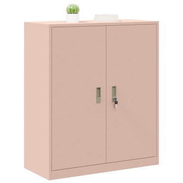 vidaXL Ντουλάπι αποθήκευσης Ροζ 90x40x105cm Ατσάλι 1 τεμ.