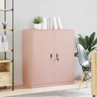 vidaXL Ντουλάπι αποθήκευσης Ροζ 90x40x105cm Ατσάλι 1 τεμ.