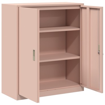 vidaXL Ντουλάπι αποθήκευσης Ροζ 90x40x105cm Ατσάλι 1 τεμ.