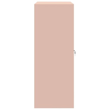 vidaXL Ντουλάπι αποθήκευσης Ροζ 90x40x105cm Ατσάλι 1 τεμ.