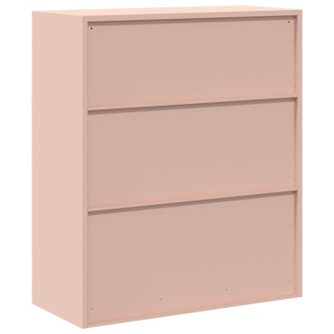 vidaXL Ντουλάπι αποθήκευσης Ροζ 90x40x105cm Ατσάλι 1 τεμ.