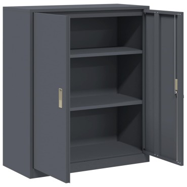vidaXL Ντουλάπι αποθήκευσης Ανθρακί 90x40x105cm Ατσάλι 1 τεμ.