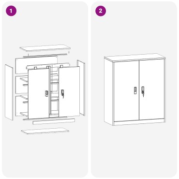 vidaXL Ντουλάπι αποθήκευσης Λευκός 90x40x105cm Ατσάλι 1 τεμ.