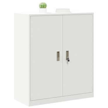 vidaXL Ντουλάπι αποθήκευσης Λευκός 90x40x105cm Ατσάλι 1 τεμ.