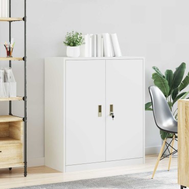 vidaXL Ντουλάπι αποθήκευσης Λευκός 90x40x105cm Ατσάλι 1 τεμ.