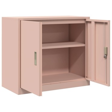 vidaXL Ντουλάπι αποθήκευσης Ροζ 80x40x70cm Ατσάλι 1 τεμ.