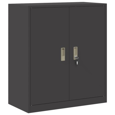 vidaXL Ντουλάπι αποθήκευσης Μαύρο 80x40x90cm Ατσάλι 1 τεμ.