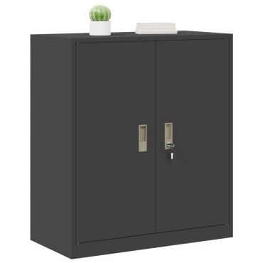 vidaXL Ντουλάπι αποθήκευσης Μαύρο 80x40x90cm Ατσάλι 1 τεμ.