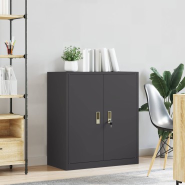 vidaXL Ντουλάπι αποθήκευσης Μαύρο 80x40x90cm Ατσάλι 1 τεμ.