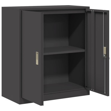 vidaXL Ντουλάπι αποθήκευσης Μαύρο 80x40x90cm Ατσάλι 1 τεμ.