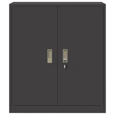 vidaXL Ντουλάπι αποθήκευσης Μαύρο 80x40x90cm Ατσάλι 1 τεμ.