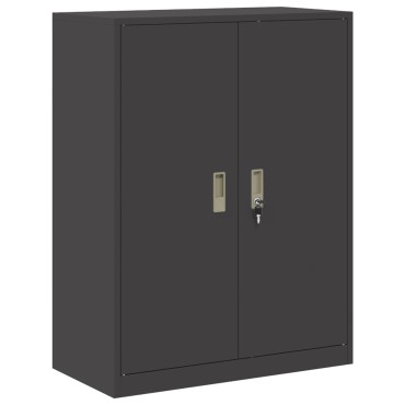 vidaXL Ντουλάπι αποθήκευσης Μαύρο 80x40x105cm Ατσάλι 1 τεμ.