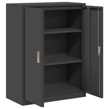 vidaXL Ντουλάπι αποθήκευσης Μαύρο 80x40x105cm Ατσάλι 1 τεμ.