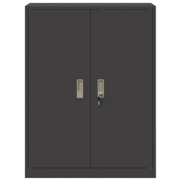 vidaXL Ντουλάπι αποθήκευσης Μαύρο 80x40x105cm Ατσάλι 1 τεμ.
