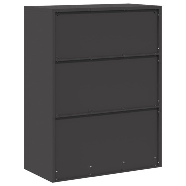 vidaXL Ντουλάπι αποθήκευσης Μαύρο 80x40x105cm Ατσάλι 1 τεμ.