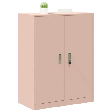 vidaXL Ντουλάπι αποθήκευσης Ροζ 80x40x105cm Ατσάλι 1 τεμ.