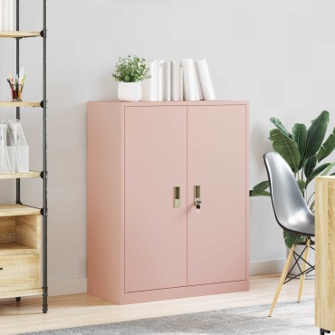 vidaXL Ντουλάπι αποθήκευσης Ροζ 80x40x105cm Ατσάλι 1 τεμ.