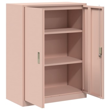 vidaXL Ντουλάπι αποθήκευσης Ροζ 80x40x105cm Ατσάλι 1 τεμ.