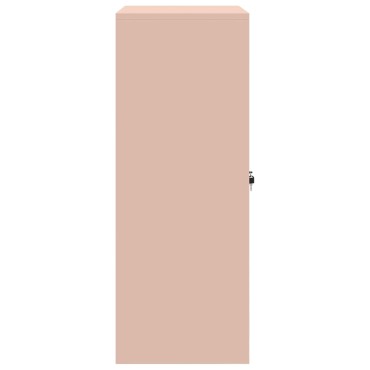 vidaXL Ντουλάπι αποθήκευσης Ροζ 80x40x105cm Ατσάλι 1 τεμ.