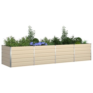vidaXL Γλάστρα Ελεφαντόδοντο 385 x 100 x 75 εκ Γαλβανισμένος Χάλυβας