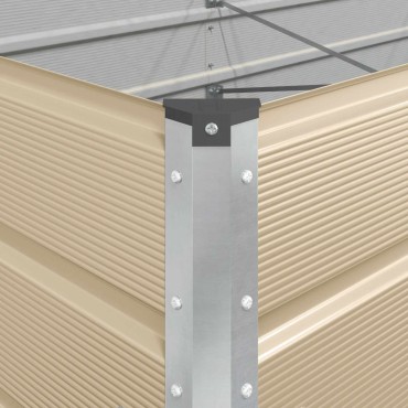vidaXL Γλάστρα Ελεφαντόδοντο 385 x 100 x 75 εκ Γαλβανισμένος Χάλυβας