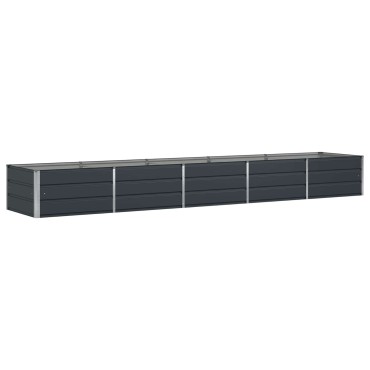 vidaXL Γλάστρα Ανθρακί 400 x 80 x 45 cm Ατσάλι