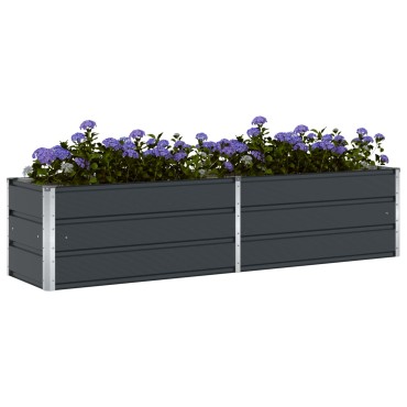 vidaXL Γλάστρα Ανθρακί 195 x 50 x 45 εκ Επικαλυμμένος Χάλυβας