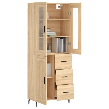 vidaXL Ντουλάπι Sonoma δρυς 69,5x34x180cm από Επεξεργασμένο Ξύλο 1 τεμ.