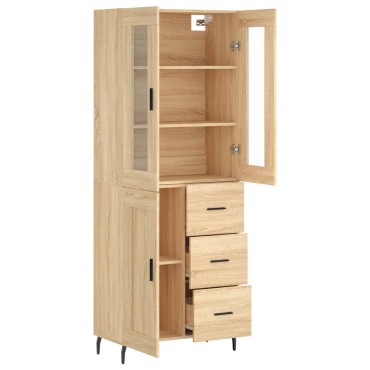 vidaXL Ντουλάπι Sonoma δρυς 69,5x34x180cm από Επεξεργασμένο Ξύλο 1 τεμ.