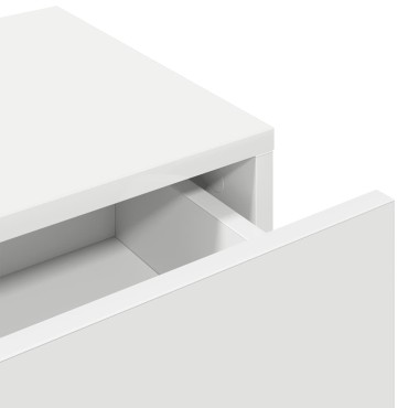 vidaXL Ράφι τοίχου με συρτάρια Λευκό 100x36x19cm Κατασκευασμένο ξύλο 1 τεμ.