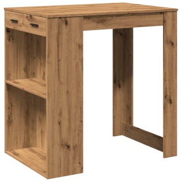 vidaXL Τραπέζι Μπαρ Αρτισιανή Δρυς 102x70x103,5cm Επεξ. Ξύλο 1 τεμ.
