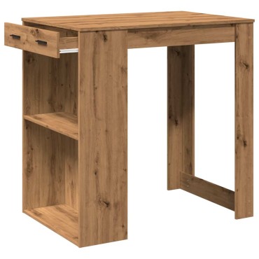 vidaXL Τραπέζι Μπαρ Αρτισιανή Δρυς 102x70x103,5cm Επεξ. Ξύλο 1 τεμ.