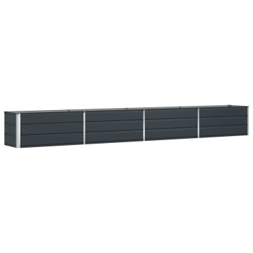 vidaXL Γλάστρα Ανθρακί 385 x 50 x 45 εκ Επικαλυμμένος Χάλυβας