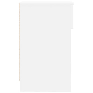 vidaXL Κομοδίνο με συρτάρι Λευκό 20x36x60cm 1 τεμ.