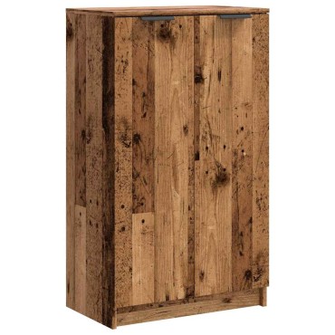 vidaXL Παπουτσοθήκη Όψη Παλαιού Ξύλου 59x35x100,5cm Επεξ. Ξύλο